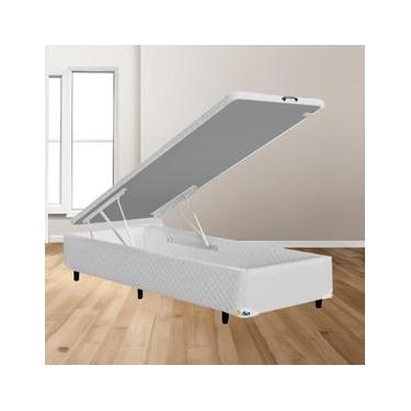 Imagem de Base Box para Colchão King Size MGA Itaflex Universal com Baú e Pistão à Gás, 34x96x203cm - Branco