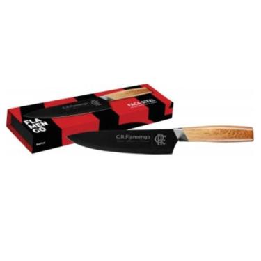 Imagem de Faca Para Churrasco Flamengo Mengão Presente Aço inox - BRASFOOT