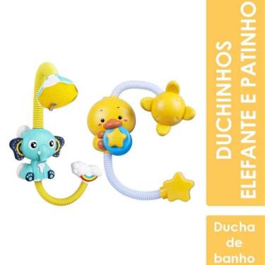 Imagem de Chuveirinho Patinho Ducha De Banho Para Bebê Na Banheira Com Ventosas 