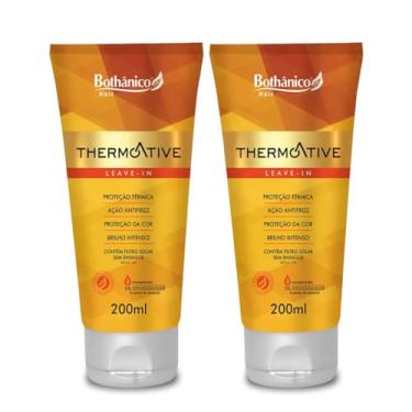Imagem de Kit 2 Leave In Thermoative 200ml - Protetor Térmico, Filtro Solar, Sem Enxague, Anti Frizz e Brilho Intenso | Bothânico Hair Cosméticos