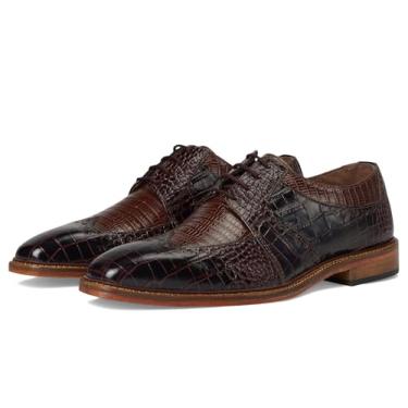 Imagem de Stacy Adams Sapato Oxford masculino Travato Wingtip com cadarço, Marrom multi, 10 Wide