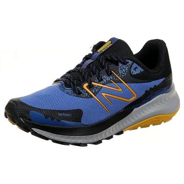 Imagem de New Balance Tênis de corrida masculino DynaSoft Nitrel V5 Trail, Lápis brilhante/azul marinho/calêndula quente, 9.5 X-Wide