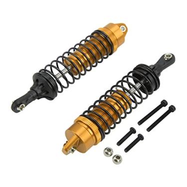 Imagem de Ainoli 2 peças de amortecedores dianteiros e traseiros para JLB 1/10 Series RC Truck Amortecedor de suspensão dianteira e traseira (Amarela)