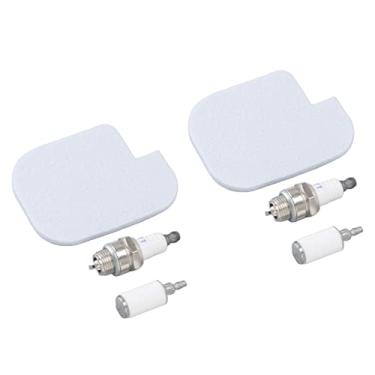 Imagem de Kit de serviço de motosserra, durável, filtro de combustível de ar, vela de ignição, conjunto para mcculloch cs360t cs400t cs420t, manutenção de ferramentas de jardim