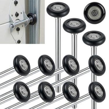 Imagem de Pacote com 20, haste de 23 cm, rolo de porta de garagem de grau comercial de nylon com 13 esferas, silencioso/durável e de alta carga, use rolamentos de precisão de vedação dupla 6200ZZ