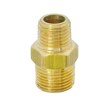 Imagem de Niple Duplo Latão Redução 1/2" NPT x 1/4" NPT Macho - ALUMEGAS, 1