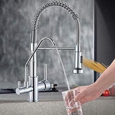 Imagem de Torneira torneira de cozinha guindaste para cozinha filtro de água torneira Tee misturador de pia torneira de cozinha
