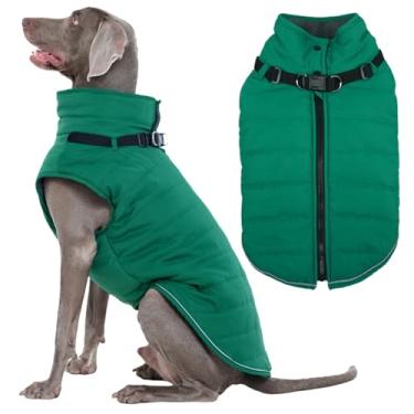 Imagem de Kuoser Casaco de cachorro grande 3GG | · À prova d'água · Zíper estendido · Compartimento para arnês · Dogue alemão · Design recomendado pelos veterinários