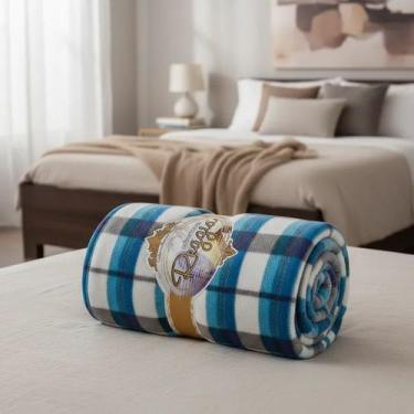 Imagem de Manta Casal Polar Cinco Fleece Xadrex C/Estilo Escocês 180x220m - Emat