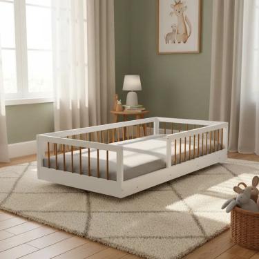 Imagem de Cama Baixa Moderna Solteiro Lume - MobiBaby