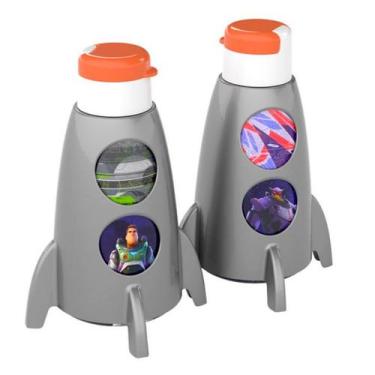 Imagem de Garrafa de Foguete Infantil Giratória Buzz Lightyear 320ml Plasútil  1