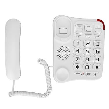 Imagem de Akozon Telefone Com Fio de Botão Grande para Idosos - Som Amplificado, 3 Teclas de Memória Fotográfica, Mostrador Grande, Proteção contra Trovões, Ideal para Uso Doméstico e No Escritório