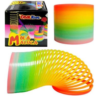 Imagem de Mola Maluca Colorida Furta-Cor Brinquedo Clássico - Goal Kids, Mola Ma