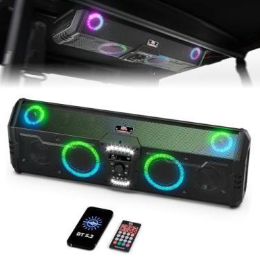 Imagem de KEMIMOTO Barra de som UTV de 86 cm, 10 alto-falantes com subwoofers duplos, barra de som IP66 à prova d'água Bluetooth 5.3 SXS compatível com Polaris Ranger General Uforce Can-Am Defender Maverick