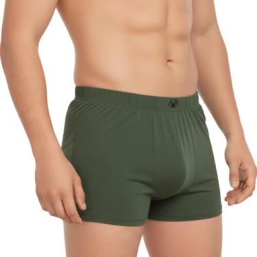 Imagem de Kit 5 Cueca Box Cotton Premium Lisa Cós Rebatido Forro Algodão  Empóri
