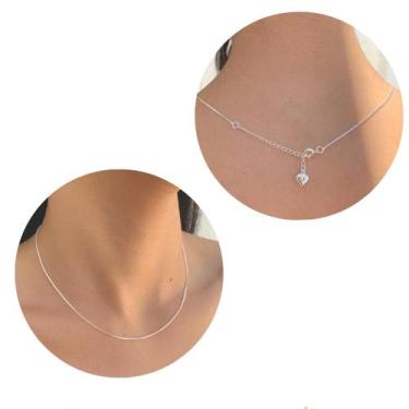 Imagem de Colar Corrente Lisa Veneziana Prata925 com Garantia Eterna Cor:Prata 9