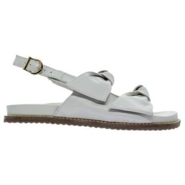 Imagem de Sandália Papete Rasteira Feminina Ana Laura 25175 Branco-Feminino