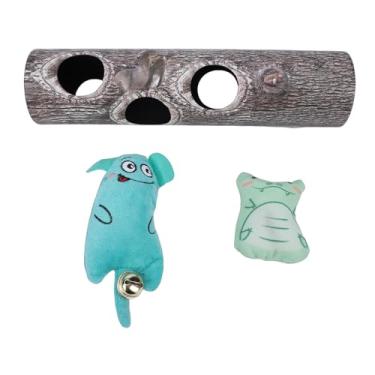 Imagem de Fockety Brinquedo Interativo do Gato, Brinquedo Inovador do Rolo Gato Tronco da árvore Multi Furo Jogo Buraco da árvore Com de Pelúcia para