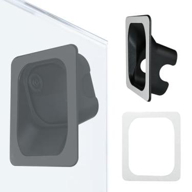 Imagem de GOOSEEN Suporte de montagem de janela compatível com câmera Blink Outdoor 4, suporte de câmera adesivo sem perfuração, sem reflexos internos para monitoramento de segurança externo (preto)