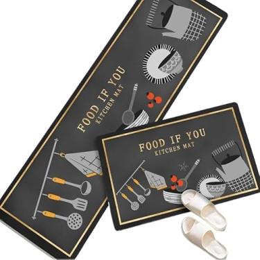 Imagem de Conjunto de passadeira antiderrapante para cozinha(Bule com Tomates)