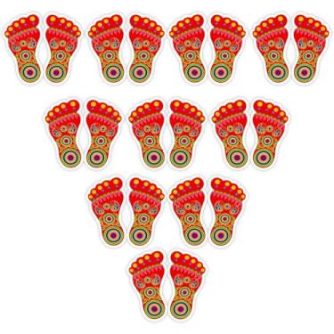 Imagem de Conjunto de adesivos Health with Ayurveda laxmi charan paduka de 10 peças para puja aarti Diwali Decoração de entrada de casa e escritório Pooja mandir Designer MATA feet