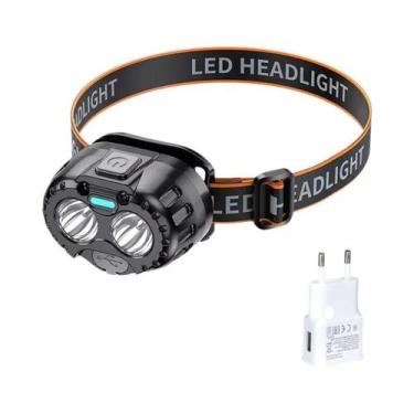 Imagem de Lanterna De Cabeça LED Recarregável À Prova d'Água Com Sensor Para Pes