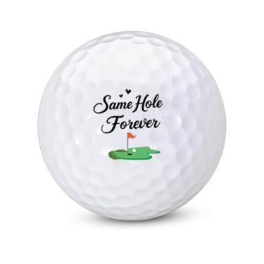 Imagem de Bola de golfe Same Hole Forever para casais - Presente romântico de aniversário/dia dos namorados para casais amantes de golfe