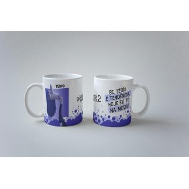 Imagem de Caneca Porcelana Xícara Divertidamente Todos Os Personagens (Tédio)