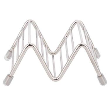 Imagem de Aramox Suporte para Taco, Suporte Resistente para Panquecas de Aço Inoxidável 304 Com Estrutura Segura, Seguro para Máquina de Lavar Louça, à Prova de Alta Temperatura para Restaurante de (1/2 grade)