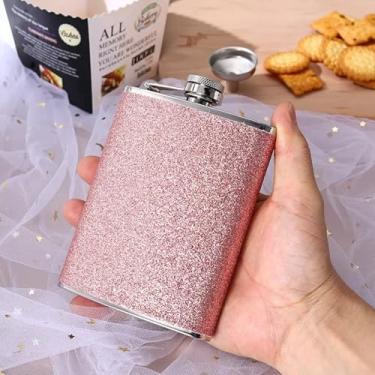 Imagem de 1 cantil portátil de aço inoxidável – à prova de vazamento, acabamento escovado – ideal para aventuras ao ar livre, presentes para Halloween, Natal, Dia de Ação de Graças, Dia dos Pais – Mini frasco