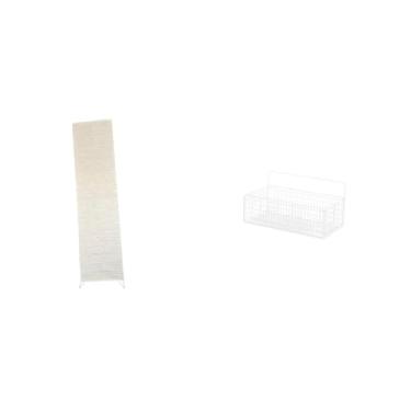 Imagem de Whtkoph Luminária de Chão de Papel com Prateleiras E Cesto Organizador de Arame Metálico para Sala de Estar, Cozinha E Banheiro.