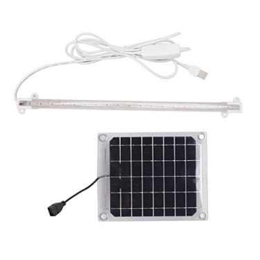 Imagem de Pissente Solar Grow Light LED Grow Lamp Solar Powered Plant Lights Estufa Crescer Luzes para Plantas de Interior Ao Ar Livre, 1-10 Level Control Switch, Geração de Energia Dupla Face 10W (10W)