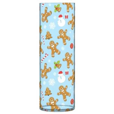 Imagem de CEBUGI Vaso de flores para homem de gengibre, 10 x 30 cm, vaso cilíndrico para flores, vaso transparente inquebrável para festa de casamento, decoração de casa