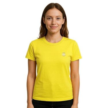 Imagem de Camisa Esporte Legal Baby Look Solutio UV45+ Feminina - Amarelo P-Feminino