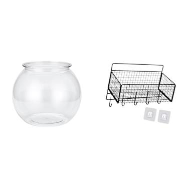 Imagem de Whtkoph Aquário em Miniatura de Vidro Transparente para Decoração de Mesa em Quartos E Salas de Estar, Elegante Vaso em Formato de Peixe para Decoração.