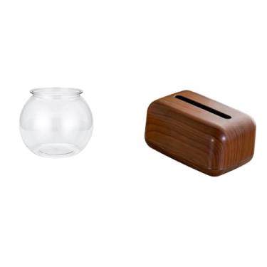 Imagem de Whtkoph Organizador Transparente para Aquário Pequeno, Ideal para Mesa de Escritório Ou Decoração de Casa, com Estojo Retangular Multifuncional para Fraldas.