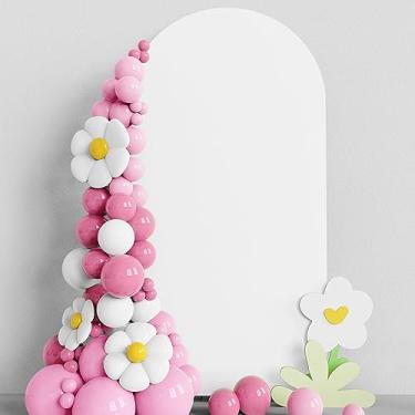 Imagem de Asee'm Capa de arco de casamento de 1,8 m, branca, com elastano, 2 lados, redondo, cenário, chiara, para decoração de festa, cerimônia, aniversário, banquete