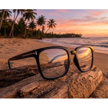 Imagem de Óculos Clássico Anti-Luz Azul para Computador Vintage Quadrado Unissex – Armação Leve, Proteção para os Olhos, Confortável e Estilo Retrô