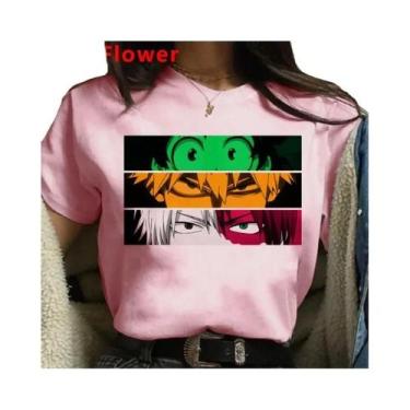 Imagem de Camiseta Branca Feminina My Hero Academia Bakugou Harajuku Kawaii Top 