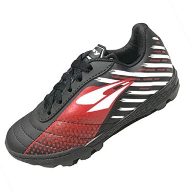 Imagem de Chuteira Dray Society 317 Preta e Vermelha - Infantil - 31