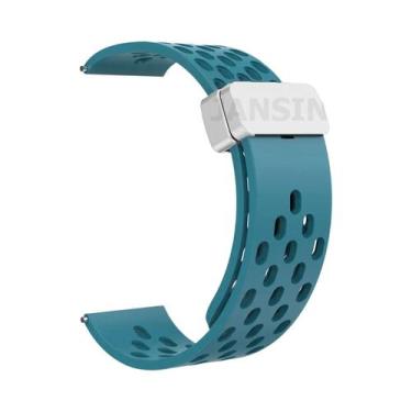 Imagem de Pulseira De Silicone Com Fecho Magnético De 22mm Para Zeblaze Btalk 3 