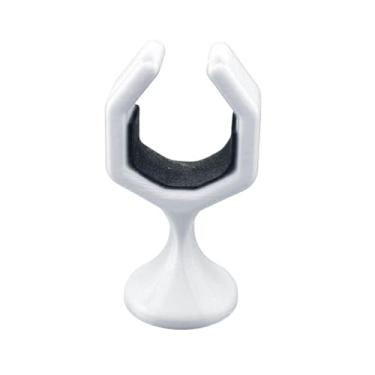 Imagem de menolana Apoio de mão para taco de bilhar, compatível com pontas grandes e pequenas, para mesa de bilhar. Design ergonômico e portátil universal. Estabilizador, Branco