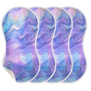 Imagem de Wassud Panos de musselina de arte abstrata para arrotos para bebês 1 pacote com babadores de algodão toalha de rosto absorventes e macios para arrotos para meninos e meninas recém-nascidos