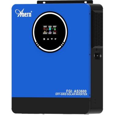 Imagem de Inversor Solar Híbrido 3600W Tudo em Um 24VDC para 110VAC, Conversor de Energia PV de Onda Senoidal Pura com Controlador MPPT Embutido de 120A, Duas Saídas AC 4200W Max Entrada PV