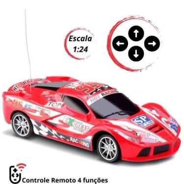 Imagem de Carro de Controle Remoto Redline Race com 4 Funções Amarelo - JMD