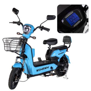 Imagem de Scooter Elétrica WeHawk Basket 500W Até 32 km, Autonomia 40 km, Azul c