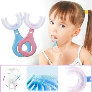 Imagem de Escova De Dentes Infantil De Silicone Formato Em U 360º Grau - Oral, R