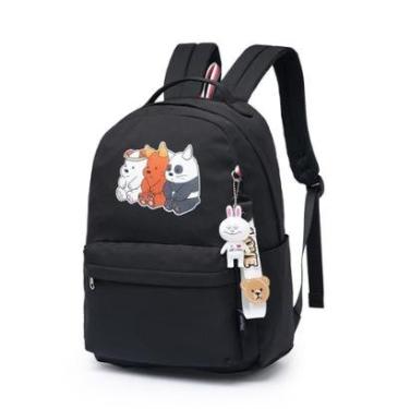 Imagem de Mochila Escolar Universitária Feminina Chaveiro Juvenil Menina 7 Litros-Unissex
