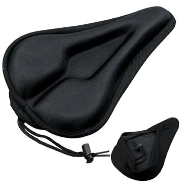Imagem de Almofada de assento de bicicleta, capa de assento de bicicleta confortável para uso interno e externo, ajuste universal para peloton, artigos de papelaria, exercícios, bicicletas de montanha