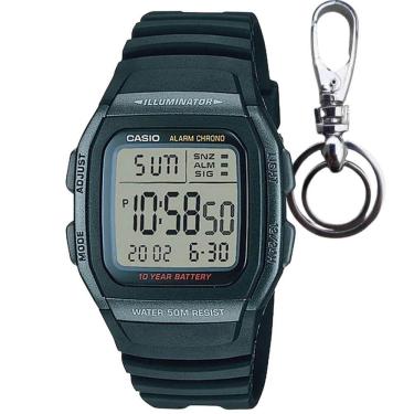 Imagem de Relógio de Pulso Casio Masculino Digital Illuminator Preto W-96H-1BVDF + Chaveiro
